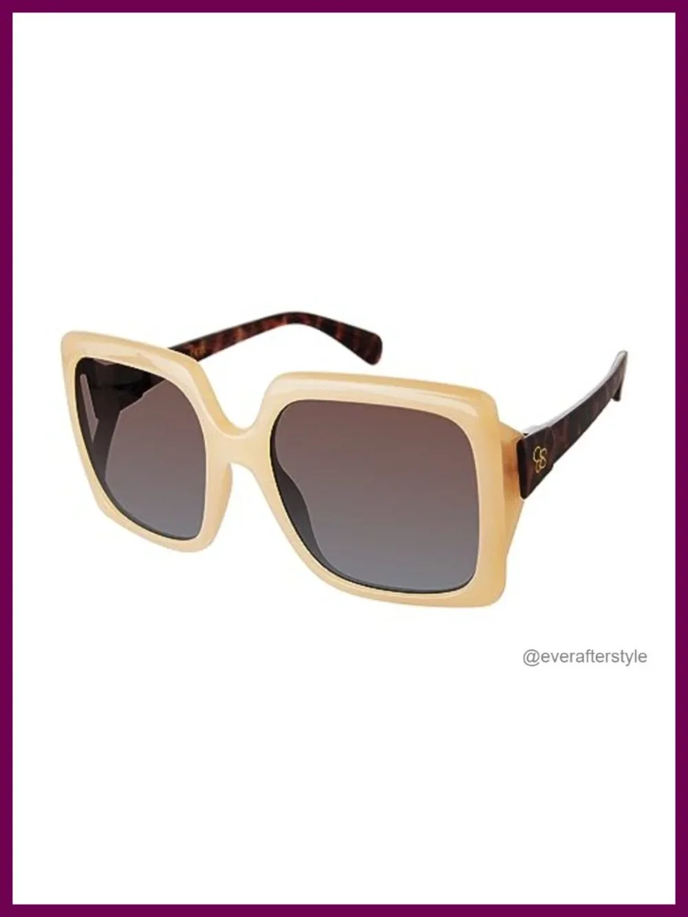 Vintage Oversized Square Sunglasses UV400 Gradient Lens